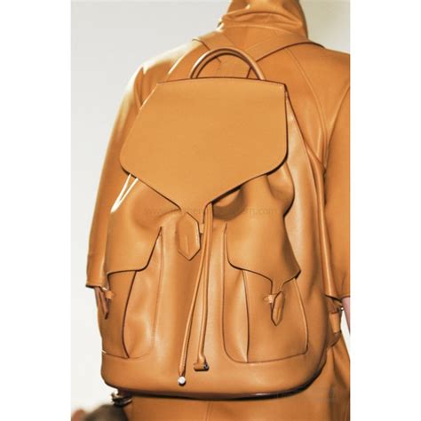 hermes leather backpack.